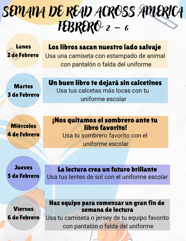 Read Across America Week Dress Up Flyer in Spanish 