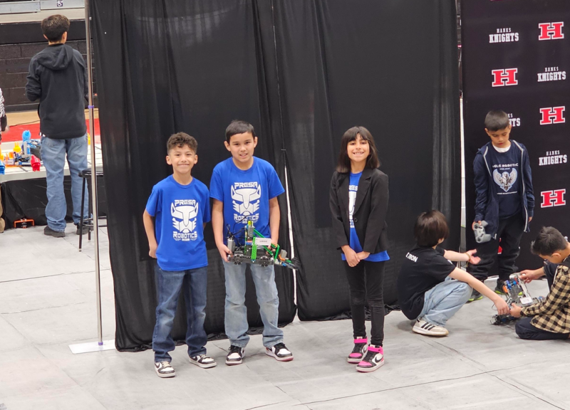 Team B waiting behind the curtain for their 1st run at the Region 1 State Championship