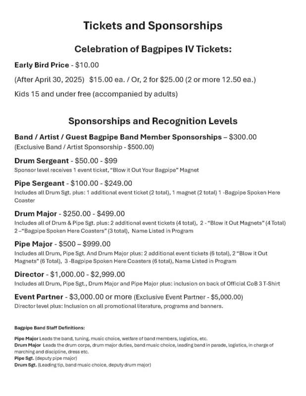 Celebration of Bagpipes