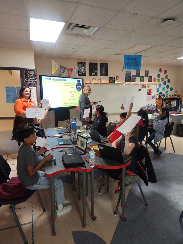 Ms. Rivera's classroom and Mr. Ochoa