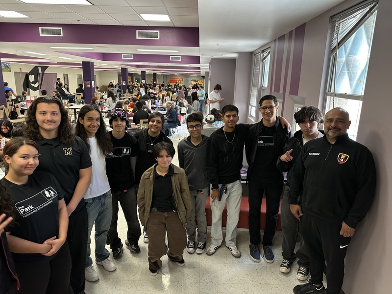Parkland High School UIL competitors pose for a picture with Principal Salgado