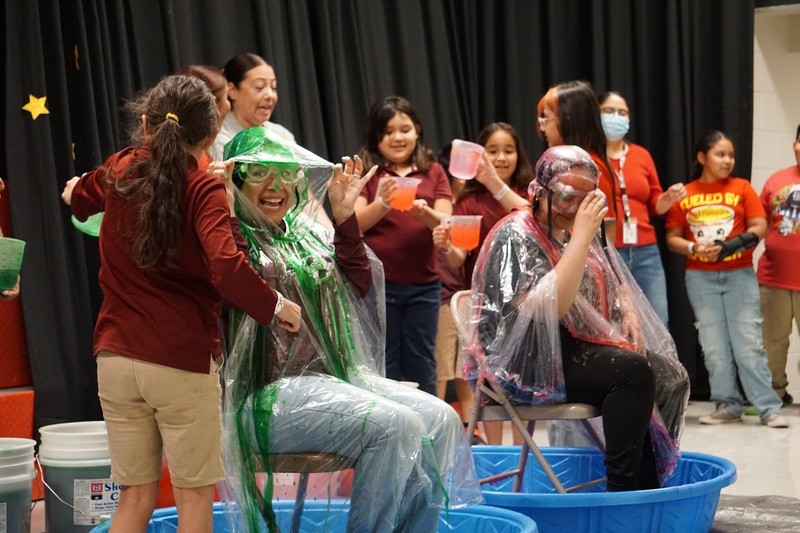 Radio Stars and Slimy Surprises at our STAAR Pep Rally!