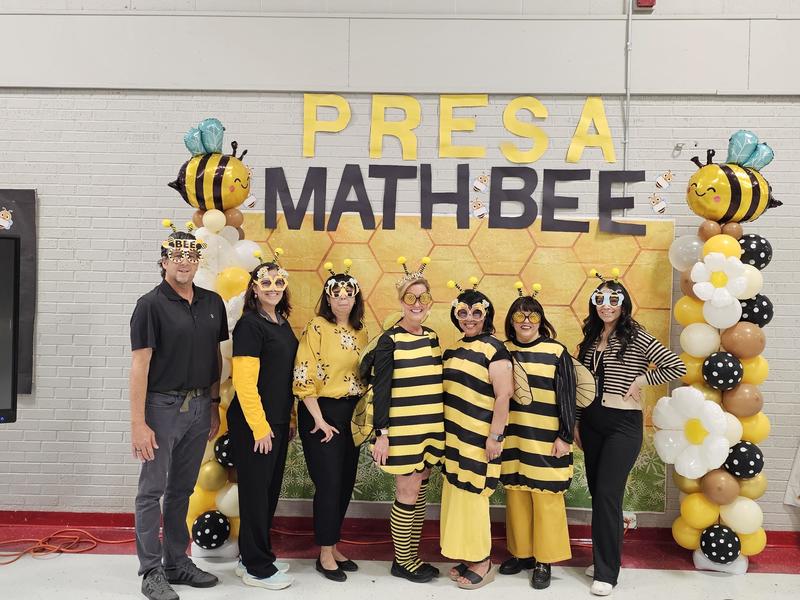 Faculty Members and Ms. Banegas who helped make the Math bee possible