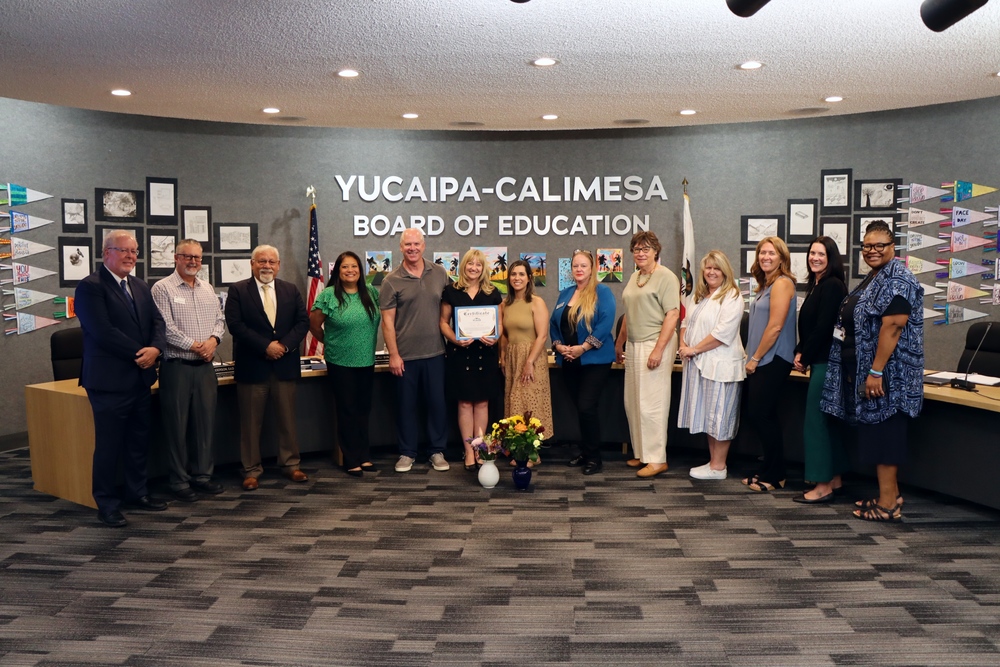 Cali Binks Recognized by Board of Education