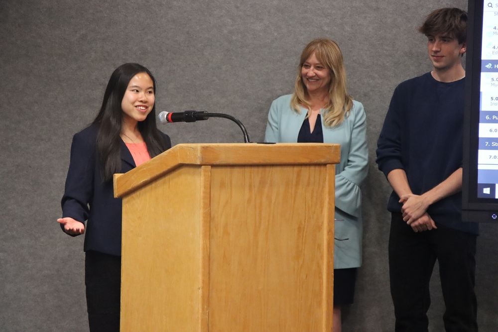 Student Board Member Pham Addresses the Board