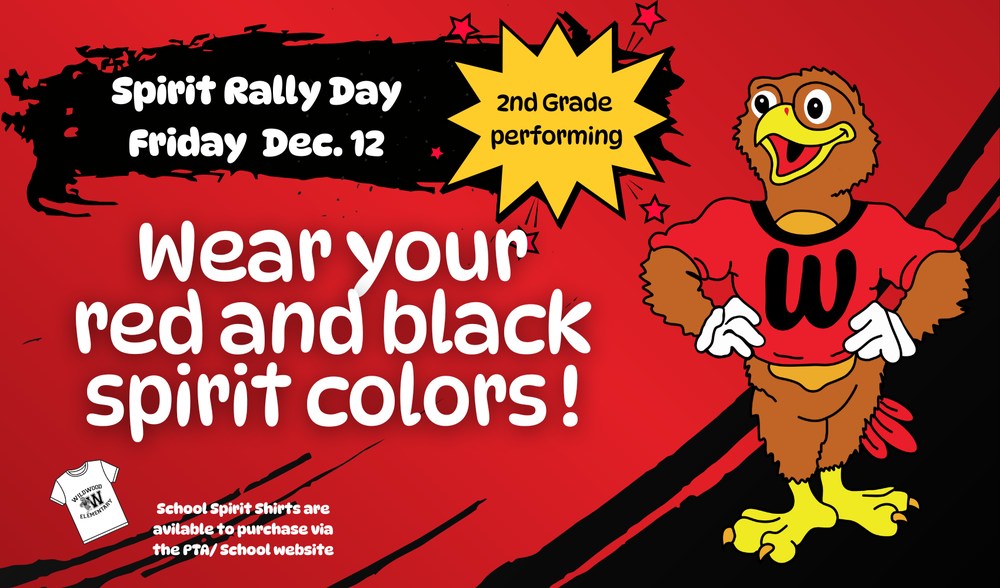 red and black Spirit Day 2nd grade