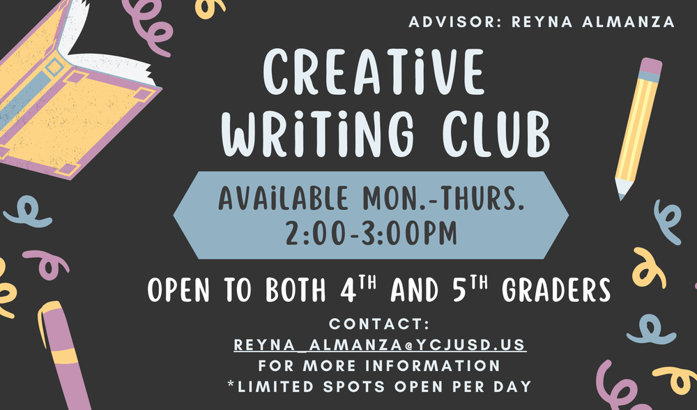 creative writing club 4th and 5th