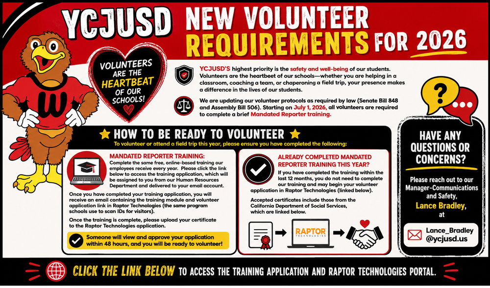 New volunteer requirements