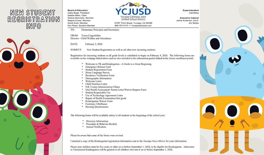 new student registration