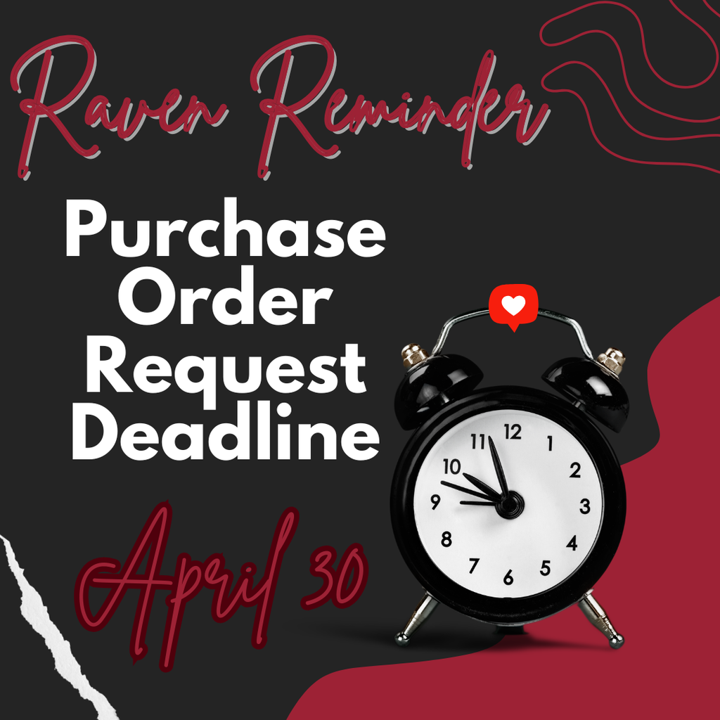Purchase Orders Due by April 30