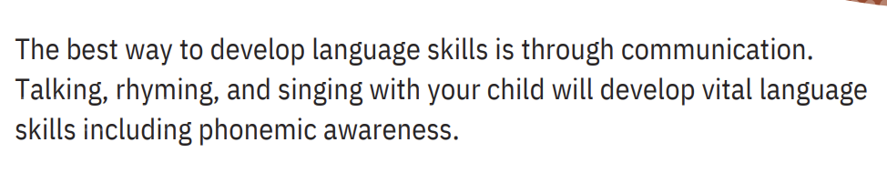 this is a quote that says, best way to develop. language is through communciation