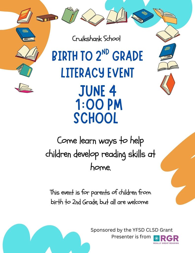 Sign for Cruikshank Reading Event.