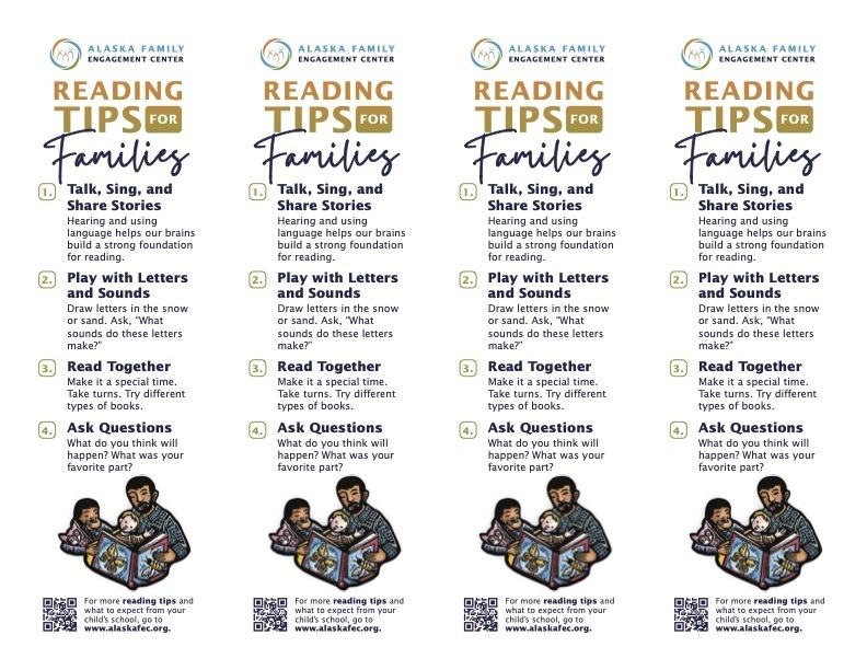 Reading Tips for Families bookmarks.