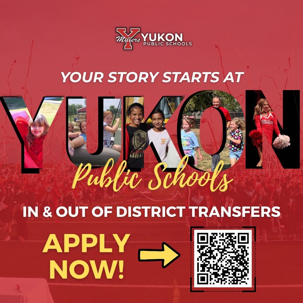 Your story starts here at Yukon Public Schools! ⭐ Helping students write their best story is our mission. We would love the opportunity to talk to you about educating your student here at YPS! If you are interested in transferring, please visit our website for more information and to fill out a transfer application: https://www.yukonschools.org/page/transfers We can't wait for you to become a Miller!