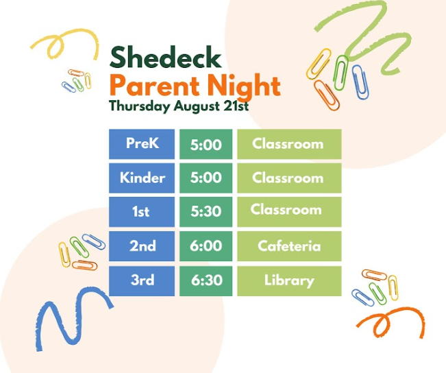 Shedeck Parent Night