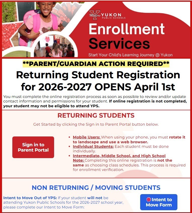 Returning Student Registration is now Open!