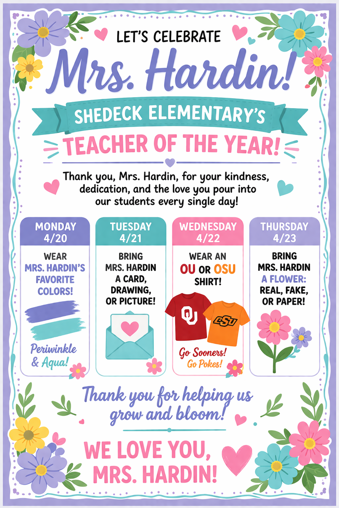 TOY Week for Mrs. Hardin