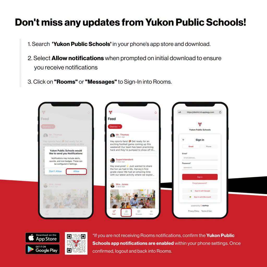 Connect with Yukon Public Schools app for notifications