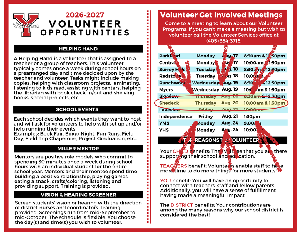 Volunteer Meetings Aug 20