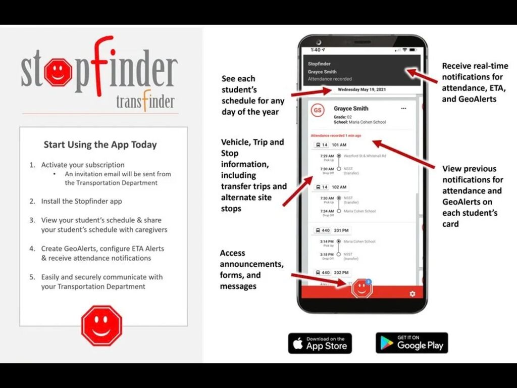 Stop Finder App Map