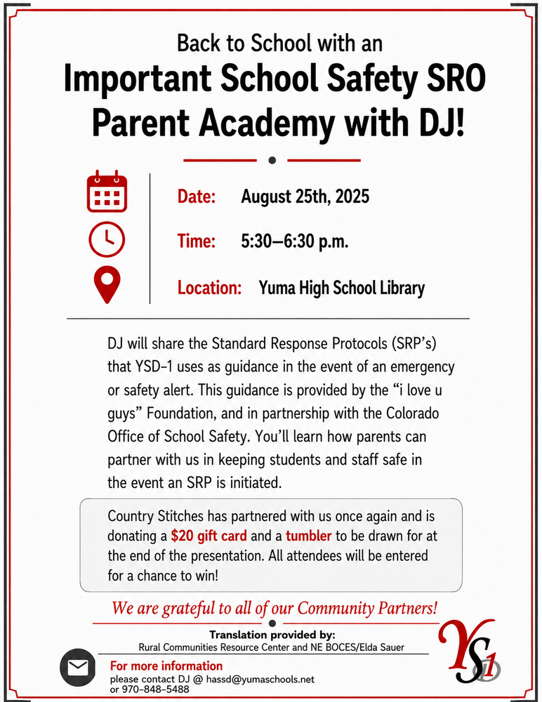 Important School Safety Parent Academy