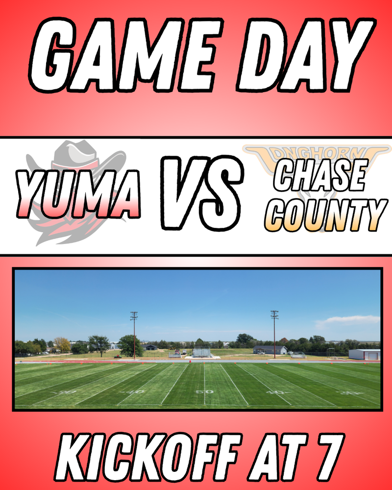 Yuma vs Chase County football graphic 