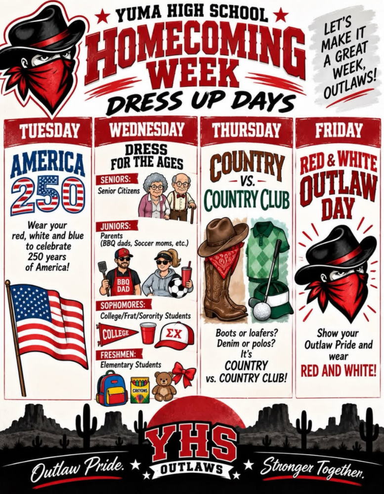 Homecoming Dress up days graphic