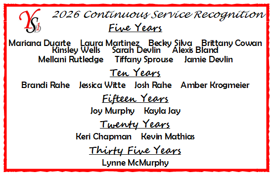 years of service