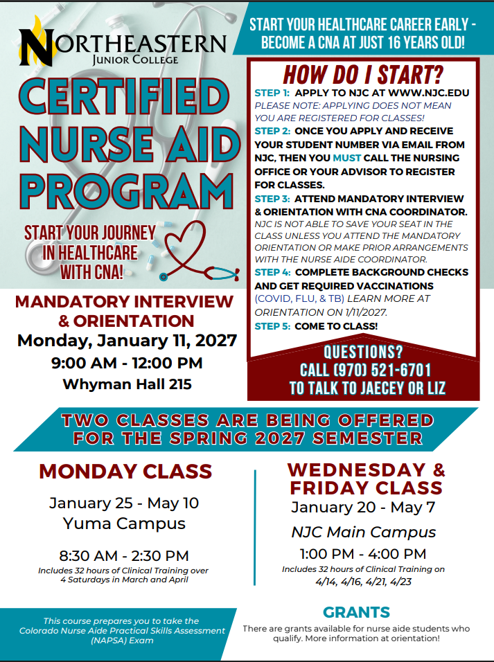 Spring 2027- CNA Program