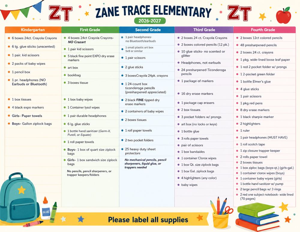 26-27 Supply List
