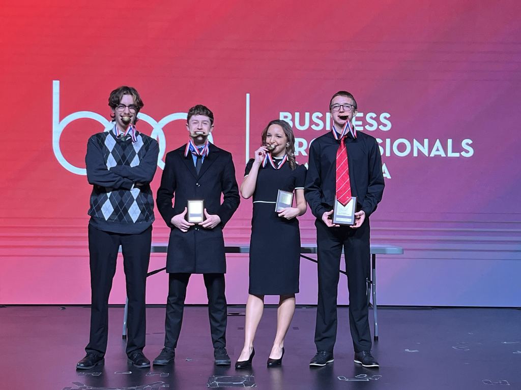 group picture of students with their awards