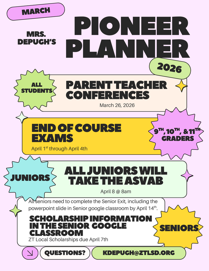 March Pioneer Planner