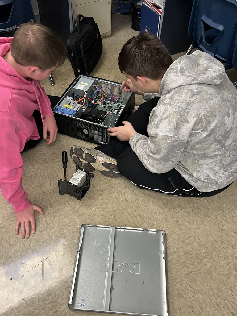 Students working on computers