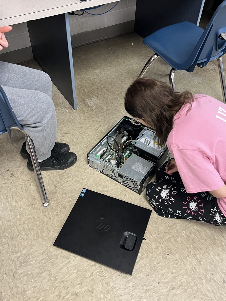 Students working on computers