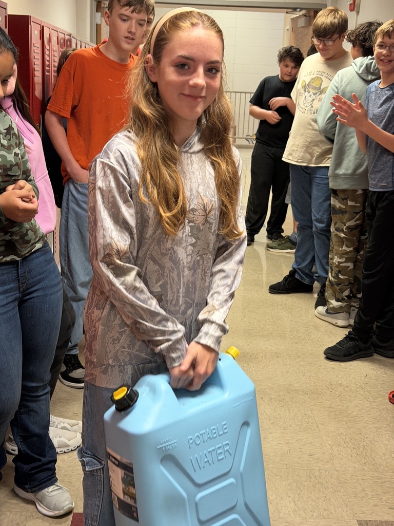 Some students determined that lifting the 42 pounds of water was enough of an experience for them!