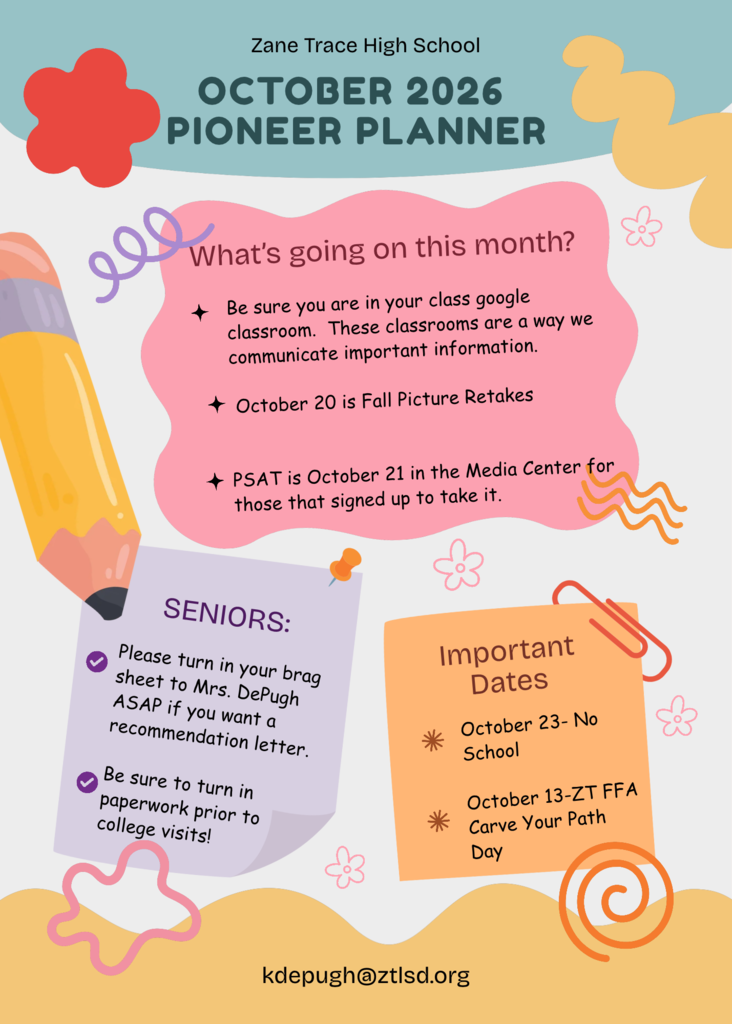 October Pioneer Planner
