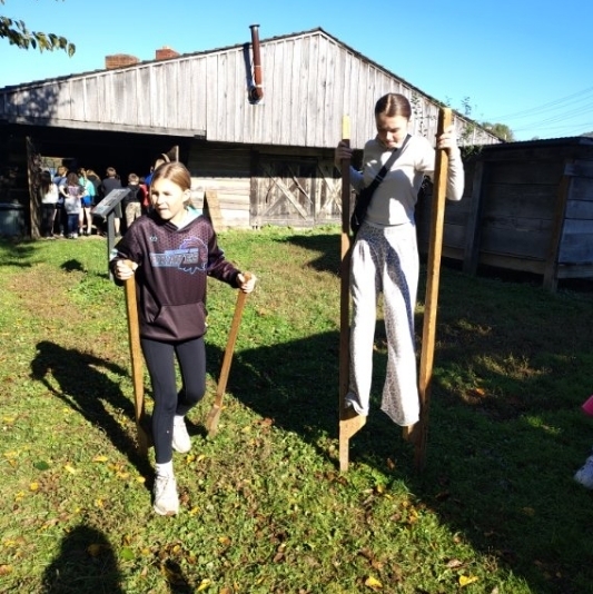 walking on stilts