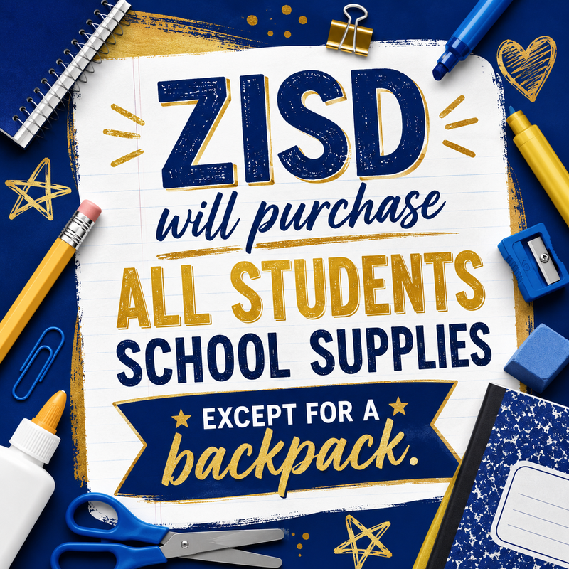 ZISD will purchase all student Shool Supplies