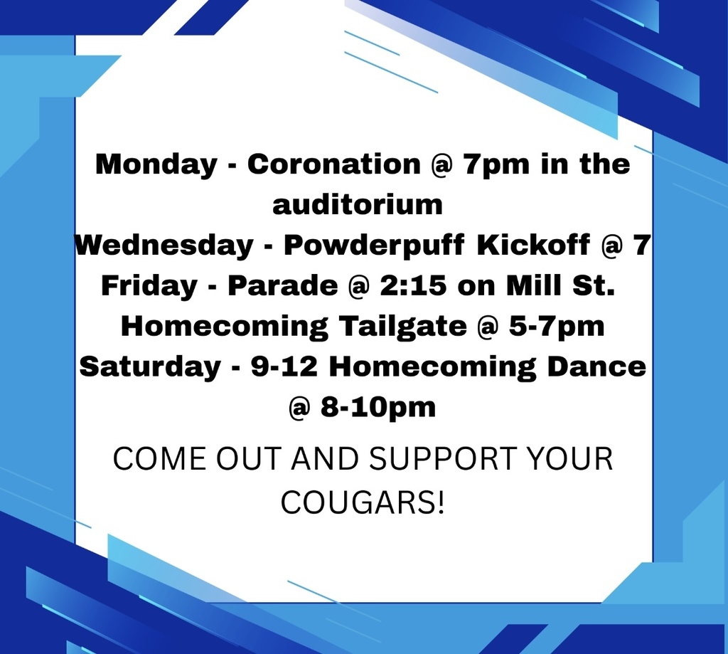Homecoming Week Schedule