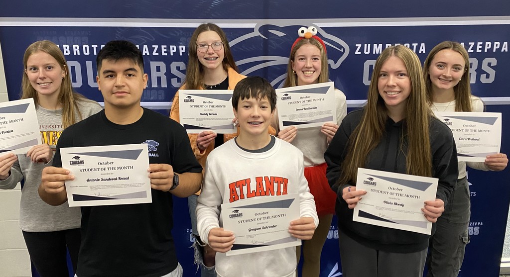 High school Students of the Month for October