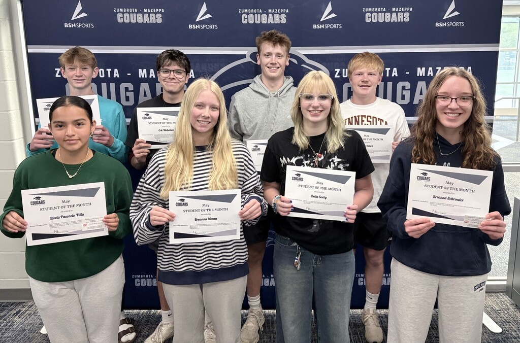 High school Students of the Month for May