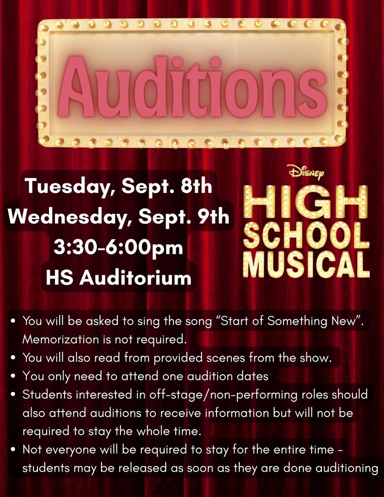 High School Musical audition information